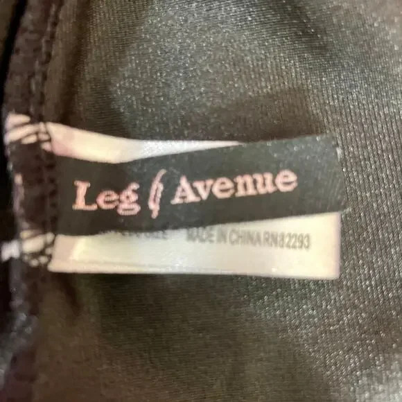 Leg Avenue teddy nightie, black pink nightgown sleep wear lingerie - Picture 5 of 8